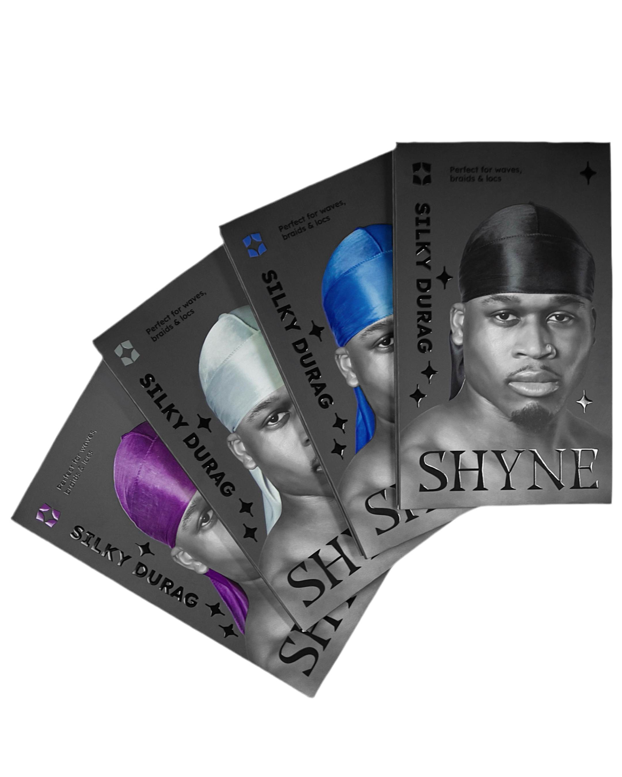 Multi-Colour Silky Durag - 4 Pack